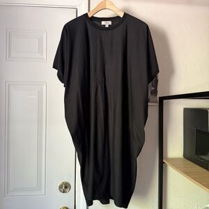 COS | Dresses | Cos Pleated Vneck Linen Midi Dress | Poshmark
